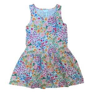 H&M Fit and Flare Floral Sleeveless Dress 100% Cotton Girls Size 4-6
